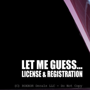 Let Me Guess License and Registration